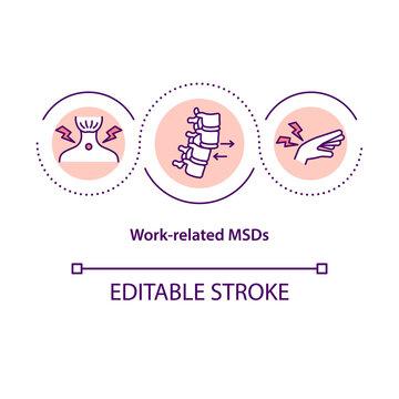Work related MSDs concept icon