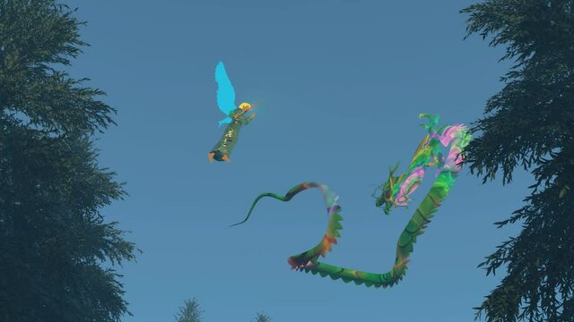 El &aacute;ngel Miguel vs. Bel&iacute;al el pr&iacute;ncipe  de las tinieblas, enfrent&aacute;ndose en los cielos, escena 3d