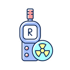 Radiation dosimeter RGB color icon