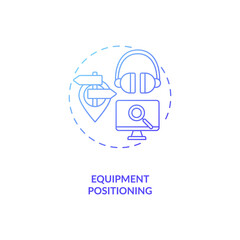 Equipment positioning concept icon