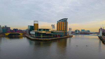 Obraz premium Salfod Quays, Media City, Manchester, Salford