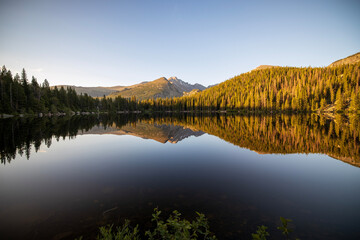 sunrise over the lake