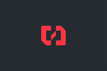 Minimal Modern Abstract Letter H Dark Background Logo Template