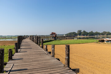 Pont d'U Bein à Mandalay, Myanmar