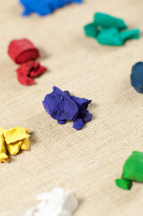 Collection of colorful powder