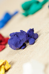 Collection of colorful powder