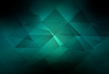 Obraz premium Dark Blue, Green vector gradient triangles texture.