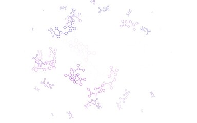 Light Purple, Pink vector background with forms of artificial intelligence.