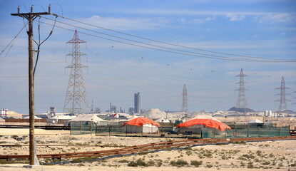 Zeltlager in der Wüste von Bahrain