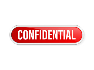 Vintage confidential, great design for any purposes. Button for banner design. Information sign. White background.