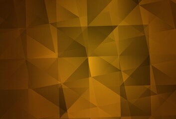 Dark Orange vector shining triangular layout.