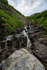 Haystack Falls Alongside Going to the Sun Road