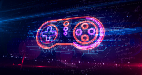 Esport gaming pad symbol abstract concept 3d illustration © Skórzewiak