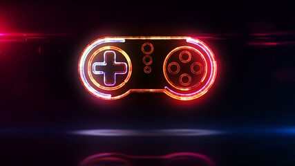 Esport gaming pad symbol abstract concept 3d illustration © Skórzewiak