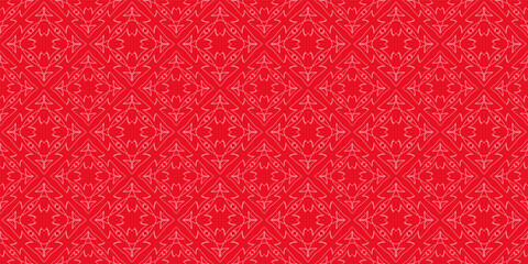 Red background pattern. Decorative ornament. Seamless wallpaper texture. Vector graphics