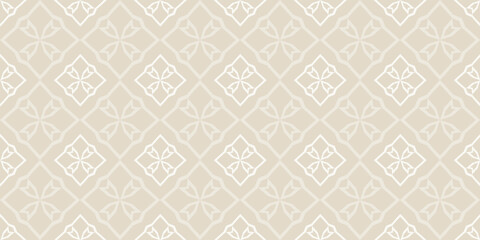 Background pattern with simple geometric ornament. Seamless wallpaper, texture