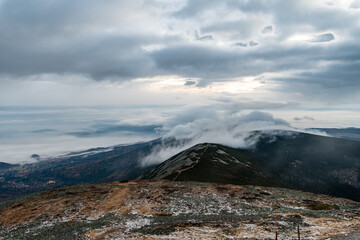 View from the top of Śnieżka