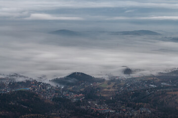 View from the top of Śnieżka