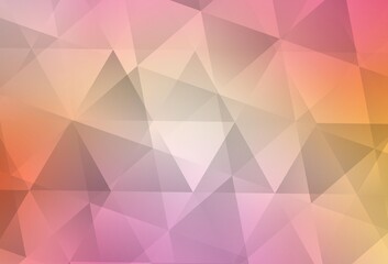 Light Pink, Yellow vector abstract polygonal template.