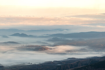 Naklejka premium View from the top of Śnieżka