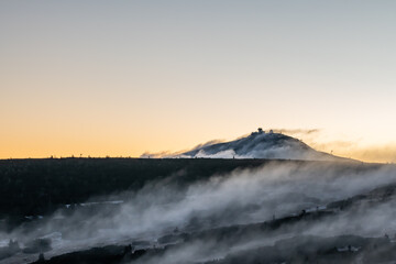 Sniezka in the morning fog
