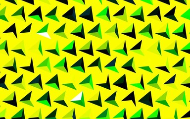 Dark Blue, Green vector template with crystals, triangles.