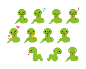 Obraz premium 蛇イラスト素材 : Snake illustration material