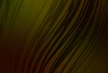 Dark Yellow vector glossy abstract background.