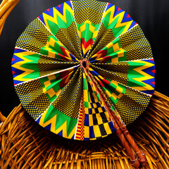 Kente Cloth Fan Made in Ghana 
