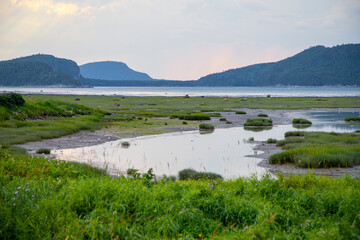 View of the picturesque Bic Park (Parc national du Bic). Bas-Saint-Laurent tourism region near Rimouski. Quebec Province, Canada.
