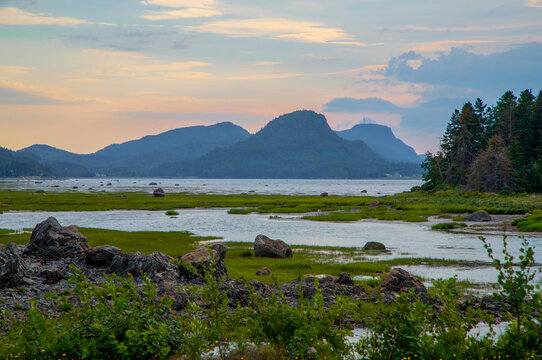 View of the picturesque Bic Park (Parc national du Bic). Bas-Saint-Laurent tourism region near Rimouski. Quebec Province, Canada.