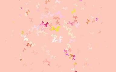 Light Multicolor vector natural backdrop with branches.