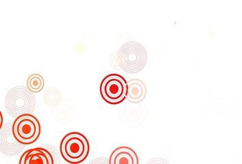 Light Red, Yellow vector texture with disks.