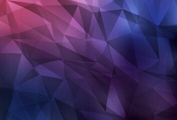 Dark Purple vector gradient triangles texture.
