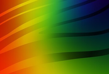 Dark Multicolor vector background with wry lines.