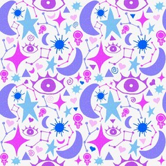 Witchy Seamless Pattern