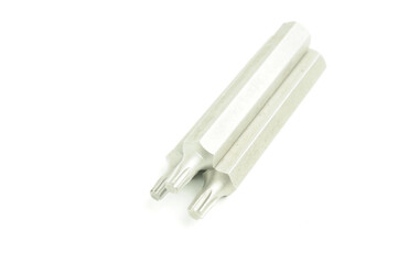 Hex wrench for car mechanics on a white background.