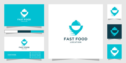 Obraz na płótnie Canvas Fast food delivery location logo