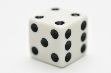 Playing cubes on a white background