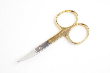 Scissors for cutting nails on background