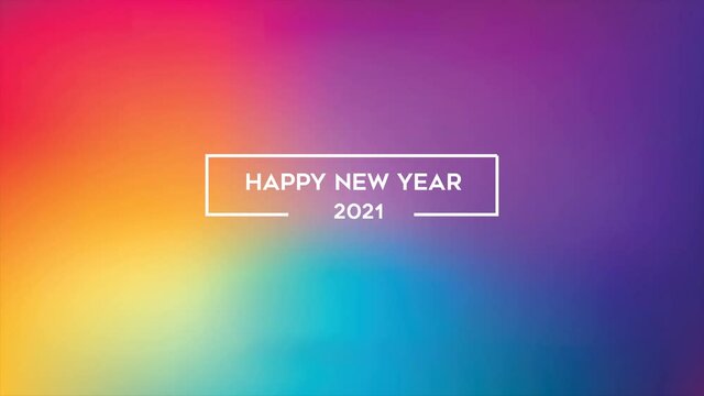 happy new year 2021 with abstract gradient background