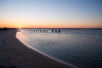 Fototapeta premium Sunset on Topsail Island