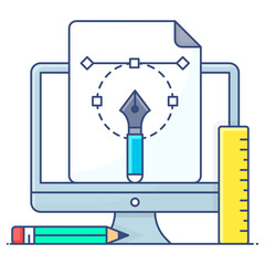 
Vector design flat outline icon
