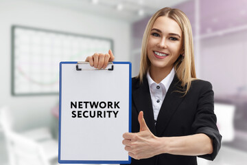 Business, technology, internet and network concept. Young businessman thinks over the steps for...