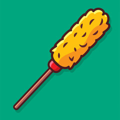 feather duster isolated vector illustration in flat style