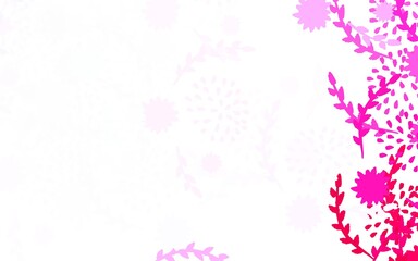 Light Purple, Pink vector abstract backdrop with flowers, roses.