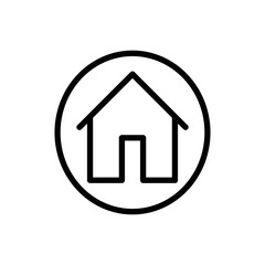 House Icon Outline Pictogram of the house. Homepage line symbols for your website design, logo, application, UI. Editable strokes. Vector illustration