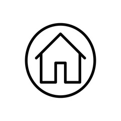 House Icon Outline Pictogram of the house. Homepage line symbols for your website design, logo, application, UI. Editable strokes. Vector illustration