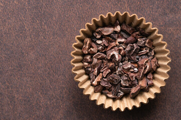 Cocao Nibs in a Paper Liner