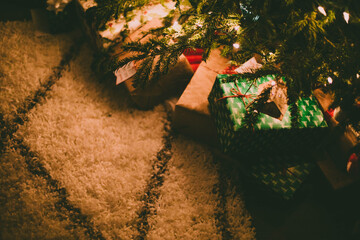 christmas presents under tree